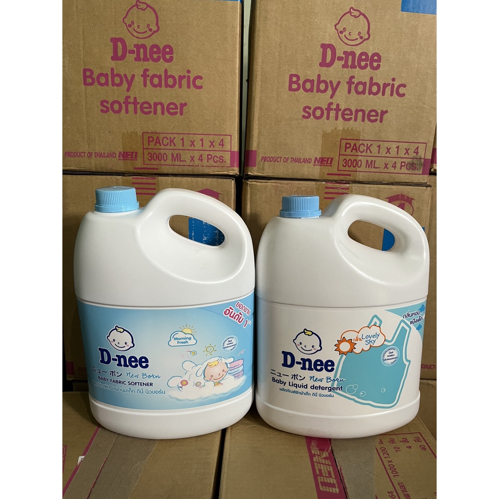 Combo Nước giặt và xã Dnee can 3000 ml- Hàng Thái Lan