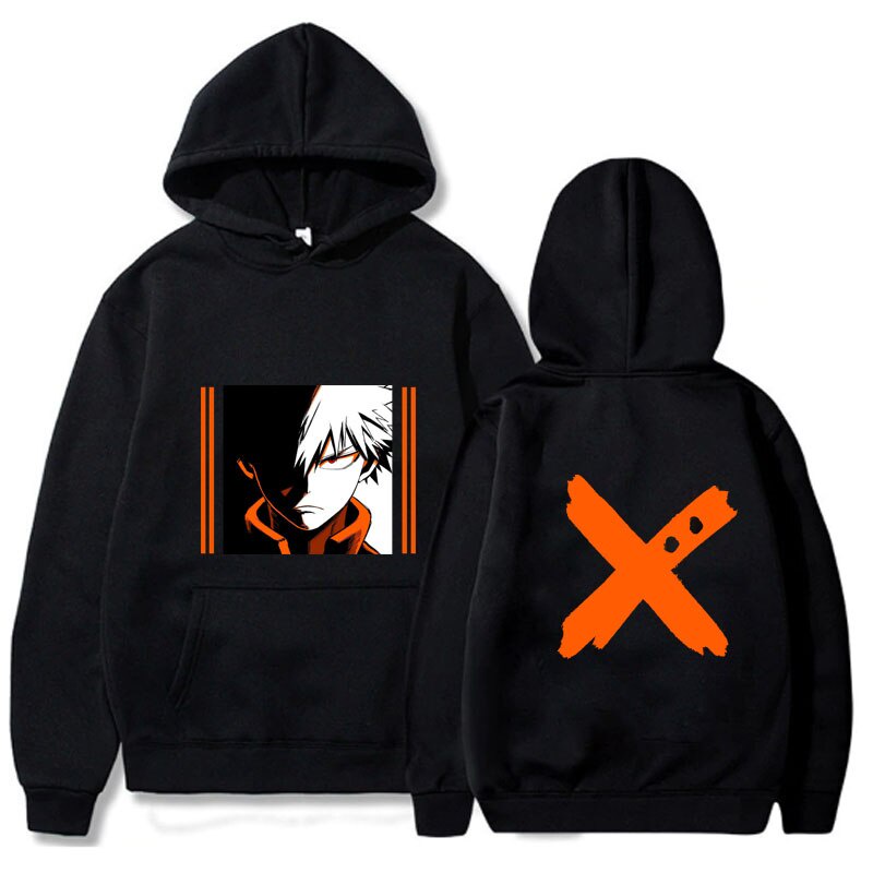 Áo hoodie cotton hai mặt size lớn in hình anime My Hero Academia làm quà tặng sinh nhật cơ bản cho nam