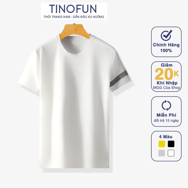 Áo thun nam TINOFUN  mã TT40 Áo tay lỡ nam form rộng thể thao cộc tay đẹp hè thu tập gym