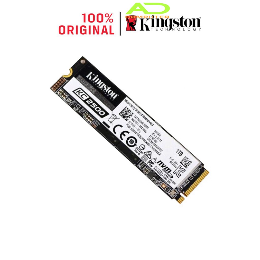 Ổ cứng SSD Kingston 1000Gb KC2500 M.2 2280 NVME PCIe Đọc 3500MB/s-Ghi 2500MB/s -SKC2500M8/1000G