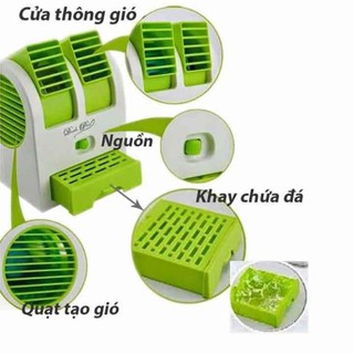 QUẠT ĐÁ HƠI NƯỚC MINI 2 CỬA