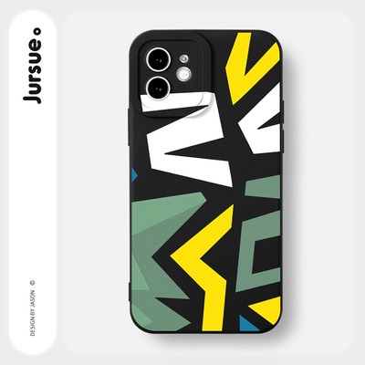 Ốp lưng JURSUE mềm chống bẩn hình độc lạ đen Cho iPhone 17 16 15 14 13 12 11 Pro Max SE 2020 X XR XS ip 8 7 Plus Y2151