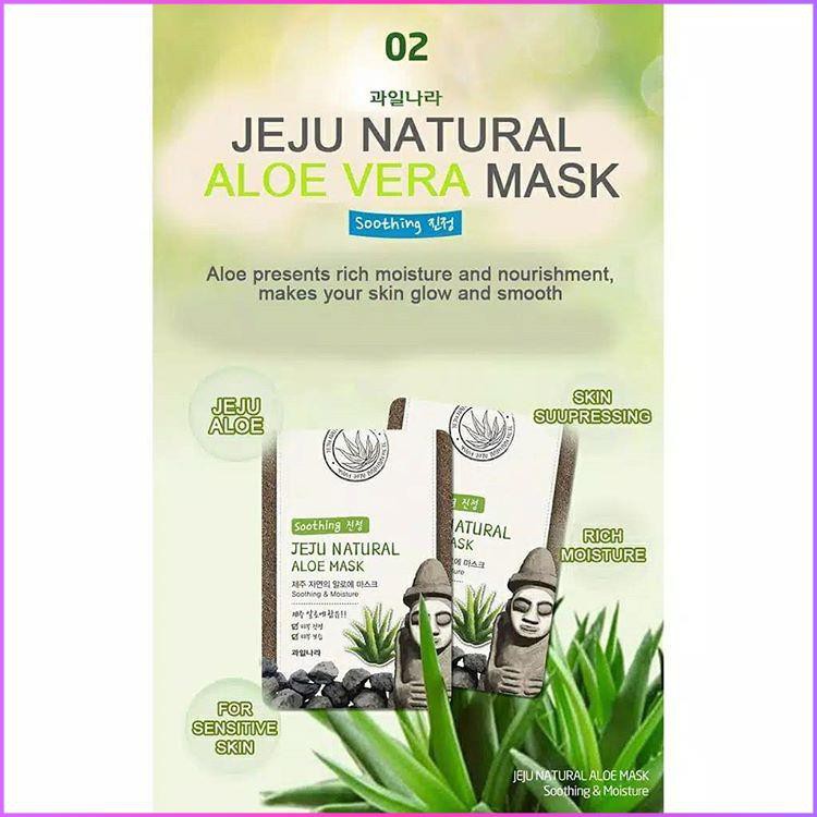 Mặt nạ Lô hội Welcos Jeju Natural Aloe Hàn Quốc Bộ 10 miếng