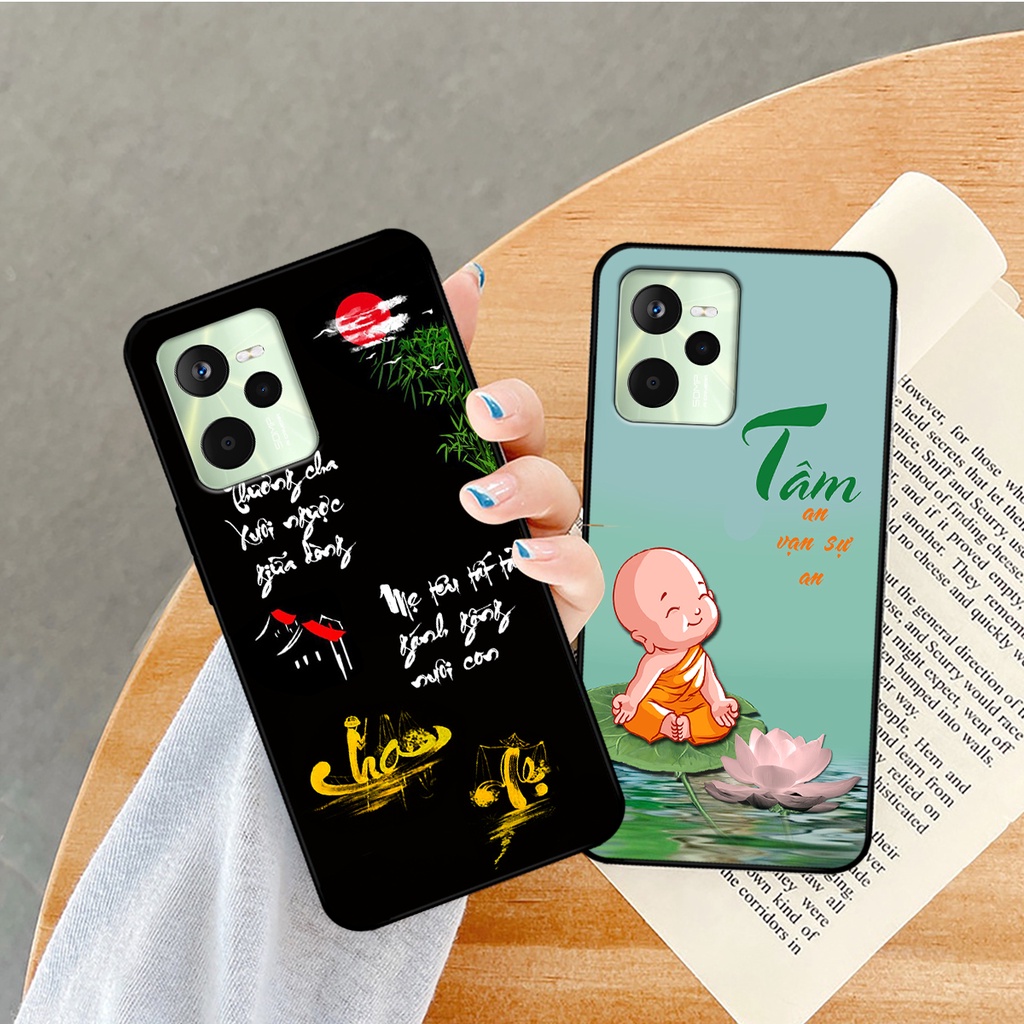 Ốp lưng Realme C35 in hình phong cách chữ thư pháp cha mẹ, tài lộc