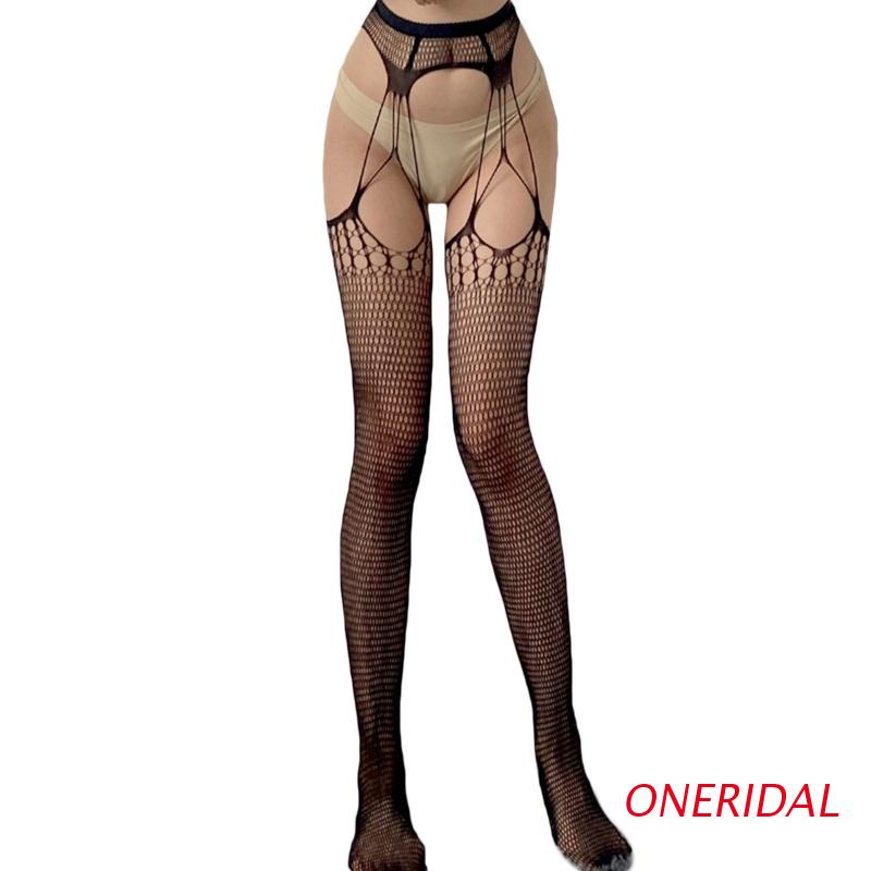 Oneri Quần Tất Lưới Jacquard Lưng Cao Họa Tiết Chấm Bi Quyến Rũ Cho Nữ