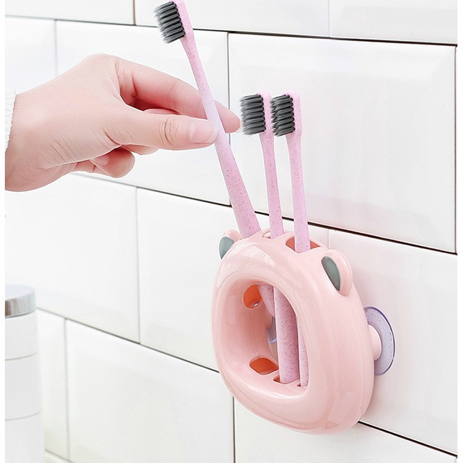 Giá treo bàn chải đánh răng bằng nhựa ABS gắn tường để được 3 bàn chải