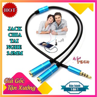[BH 1 đổi 1] Jack chia tai nghe từ 1 cổng 3.5 thành 2 cổng 3.5 loại đẹp (dài 40 cm)
