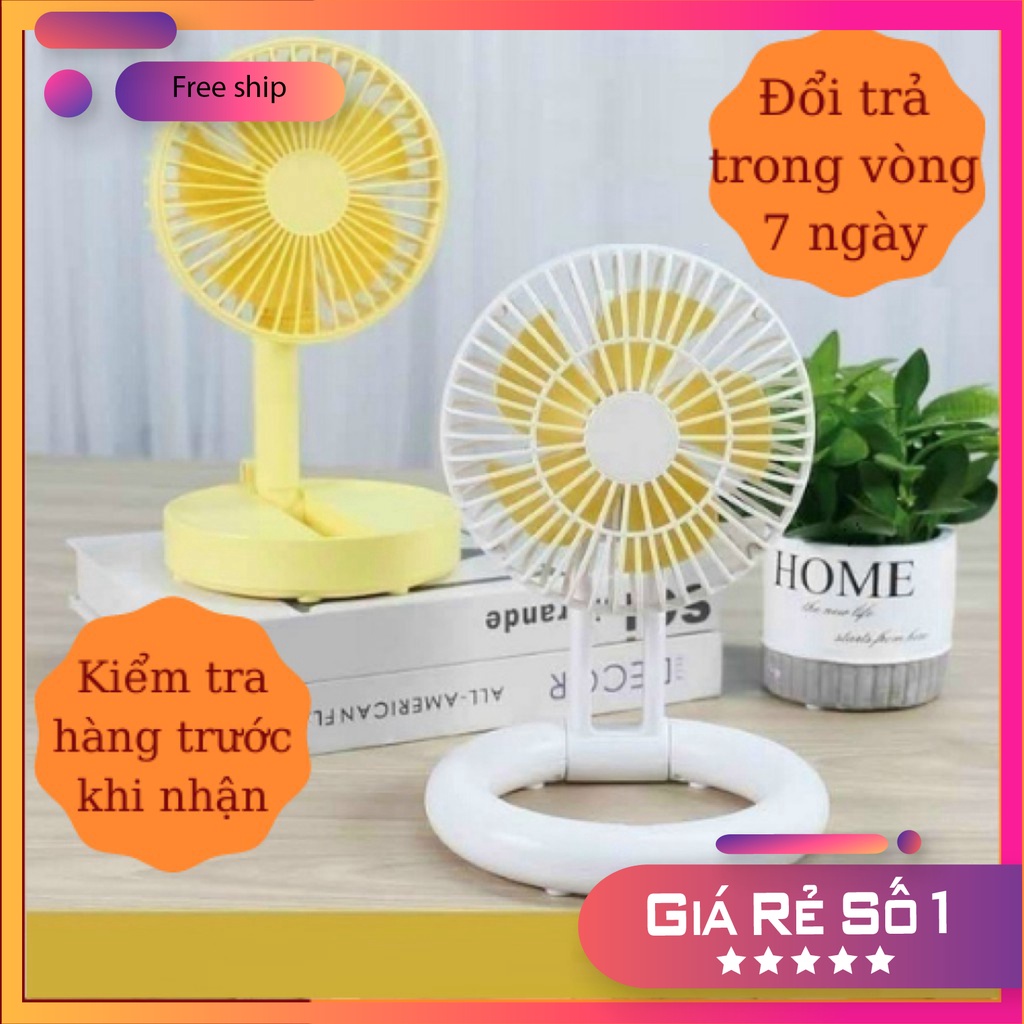 Quạt tích điện mini để bàn, Xoay 180 độ, sử dụng pin liên tục 3-5h, 3 tốc độ siêu mát khongsodat TrucNua