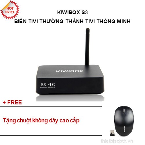 KIWIBOX S3 + TẶNG CHUỘT KHÔNG DÂY CAO CẤP