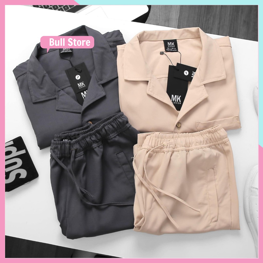 [Áo + quần] Bộ đồ Nam mặc nhà set quần áo mùa hè chất đũi phong cách trẻ trung nam tính đủ 7 màu hàng xưởng | BigBuy360 - bigbuy360.vn