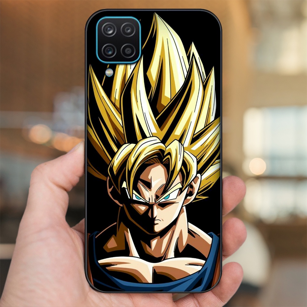 Ốp lưng Samsung A12 5G, M12 viền đen in hình Goku Dragon Ball