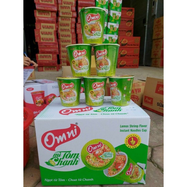 Thùng mì Omni tôm chanh 24 cốc/thùng