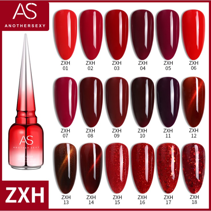 Sơn gel AS RED | Mã ZXH | Màu Đỏ