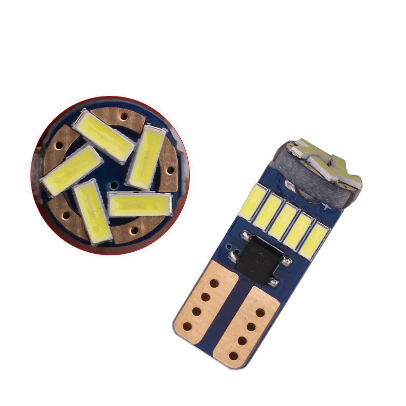 Đèn Led Dùng Chiếu Sáng Cho Biển Số Xe Hơi T10 W5W 15SMD 4014