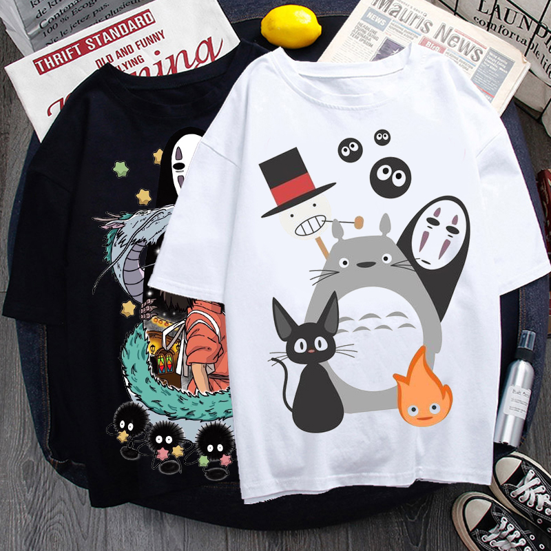 Áo Thun Tay Ngắn In Hình Totoro Thời Trang Dành Cho Nữ