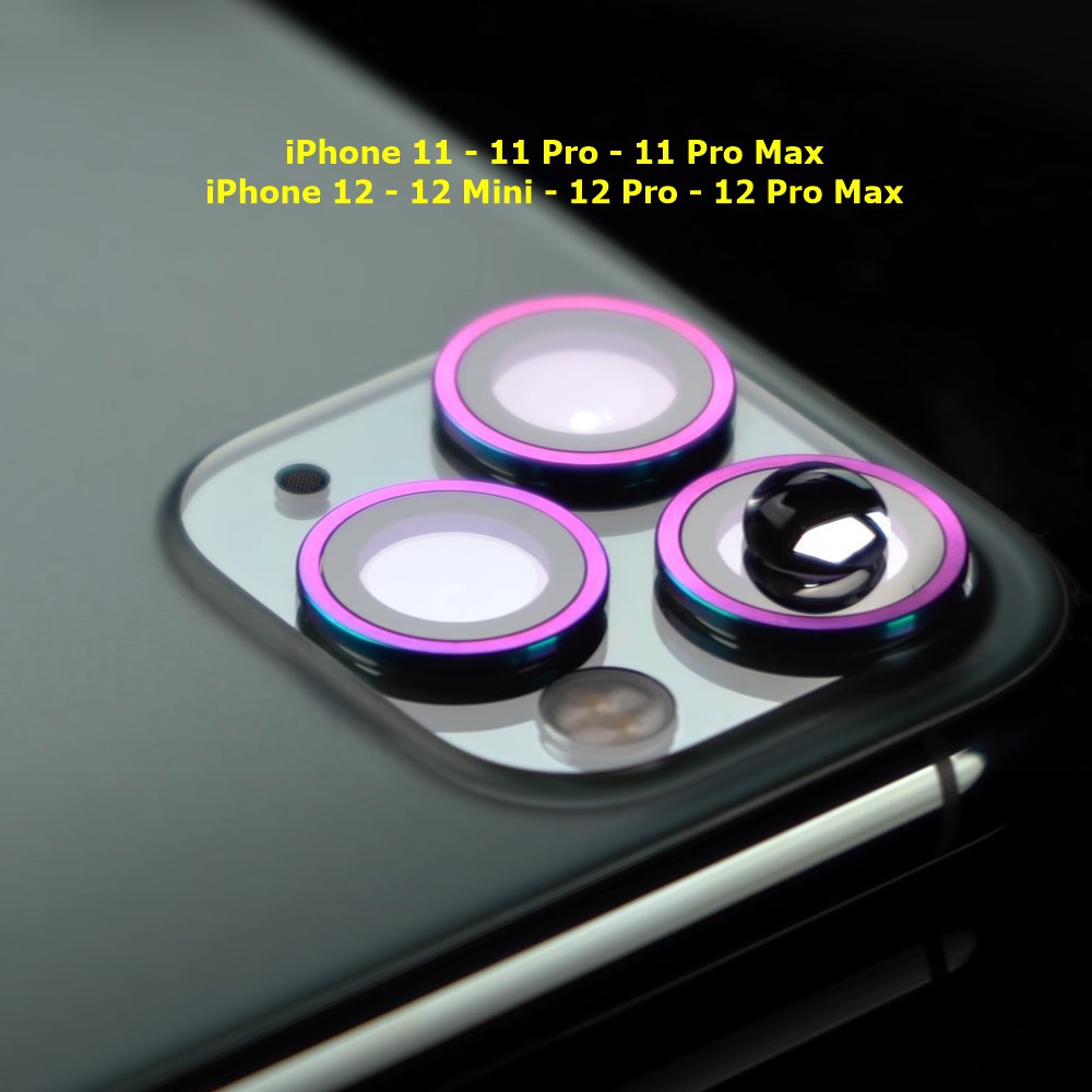 Viền Bảo Vệ Camera iPhone 11 Pro - 11 Pro Max - 12 Pro Titan Kính Cường Lực Chống Trầy