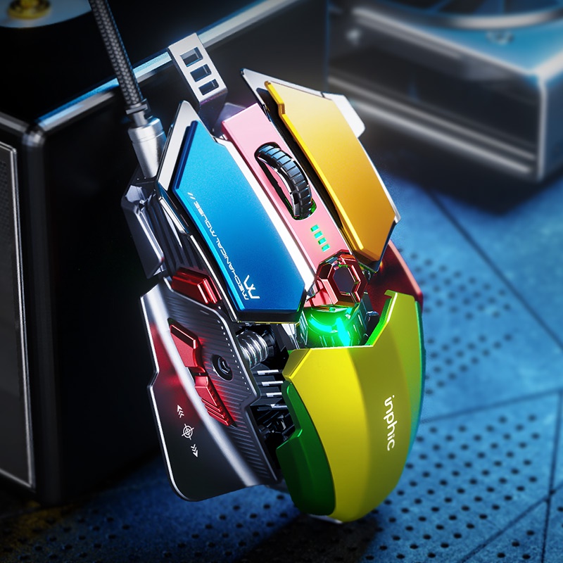 British Fick PG6 e-sports game cơ chuột kim loại điều chỉnh máy tính để bàn usb có dây cf Jedi sinh tồn gà đặc biệt áp l