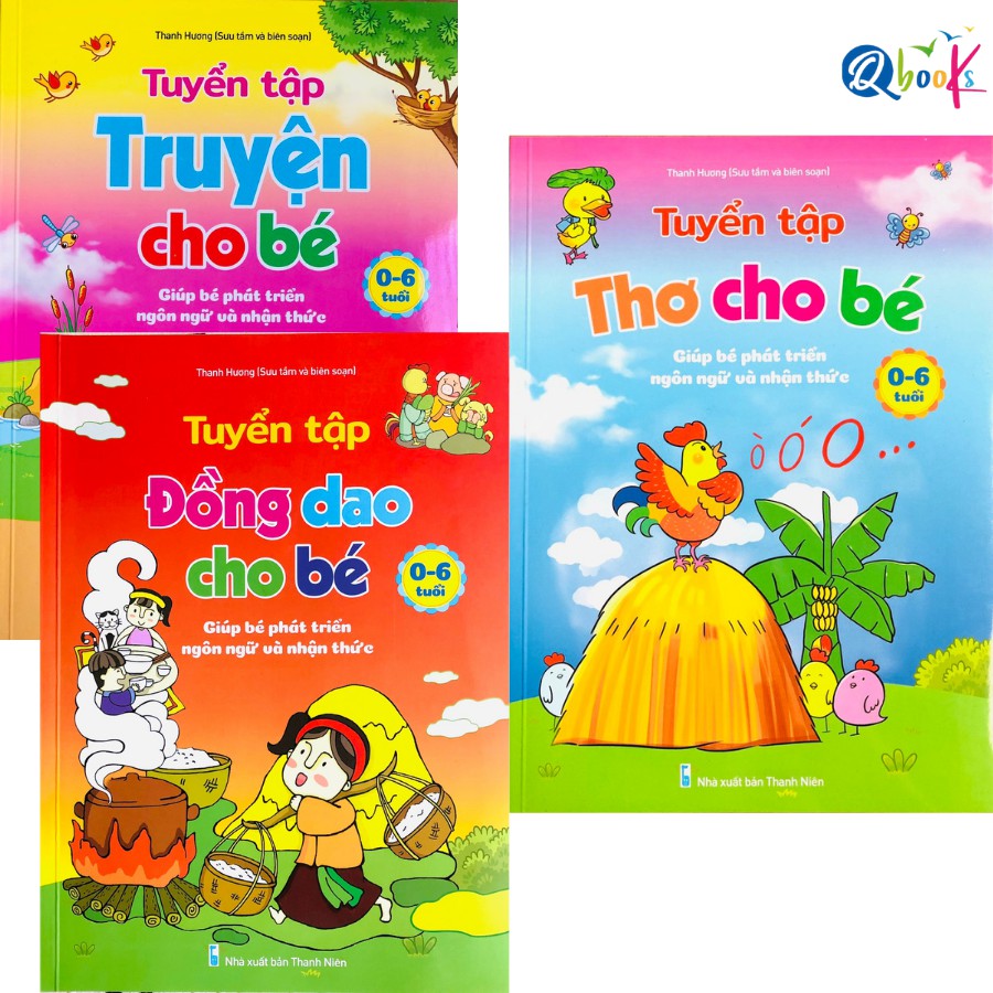 Sách - Combo Tuyển Tập Đồng Dao – Thơ – Truyện Cho Bé Từ 0-6 Tuổi (3 Cuốn)