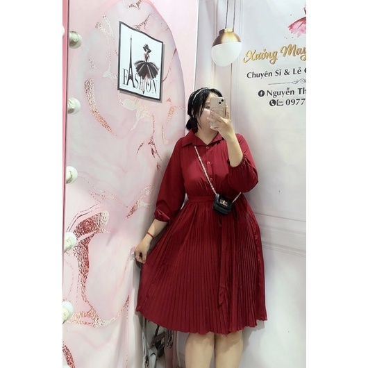 Đầm Sơ Mi Bigsize 68kg đến 95kg
