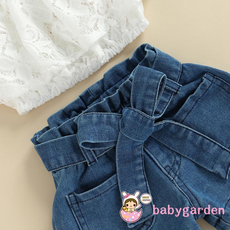 Bộ Trang Phục 5 Món Gồm Áo Thun Đan Len Màu Trơn + Dây Thắt Lưng + Thắt Lưng Dành Cho Bé Gái