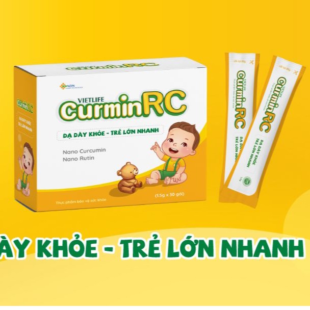 VIETLIFE CURMIN RC - Dạ dày khỏe, trẻ lớn nhanh, Tăng cường tiêu hóa cho trẻ (30 gói)