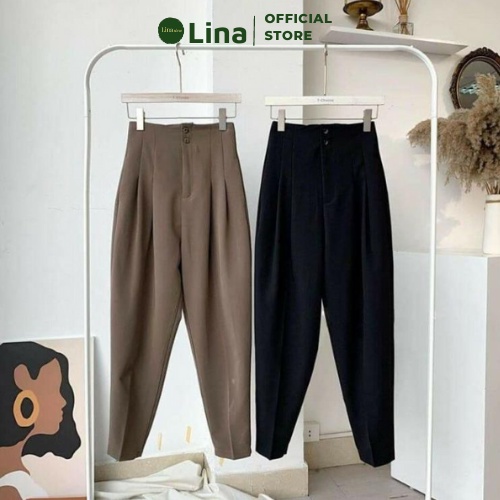 Quần Baggy Nữ Quần Tây Nữ Lưng Cao Kaki Đẹp Sang Chảnh Công Sở LINASTORE 011 | BigBuy360 - bigbuy360.vn