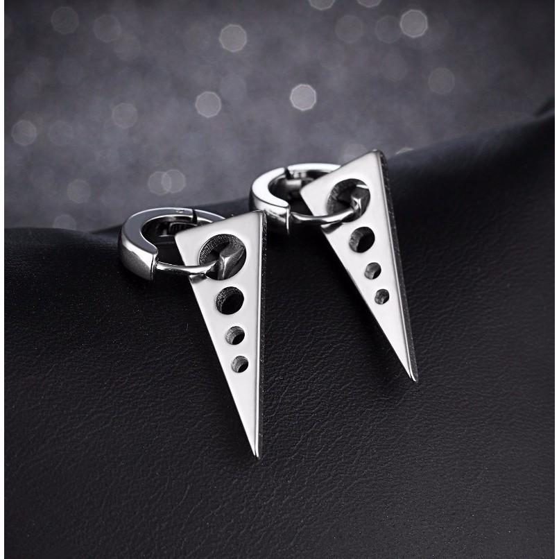 Bông Tai Nam Đeo Được 2 Kiểu Chất Liệu Titan Cao Cấp TT 0858 - 1 cặp