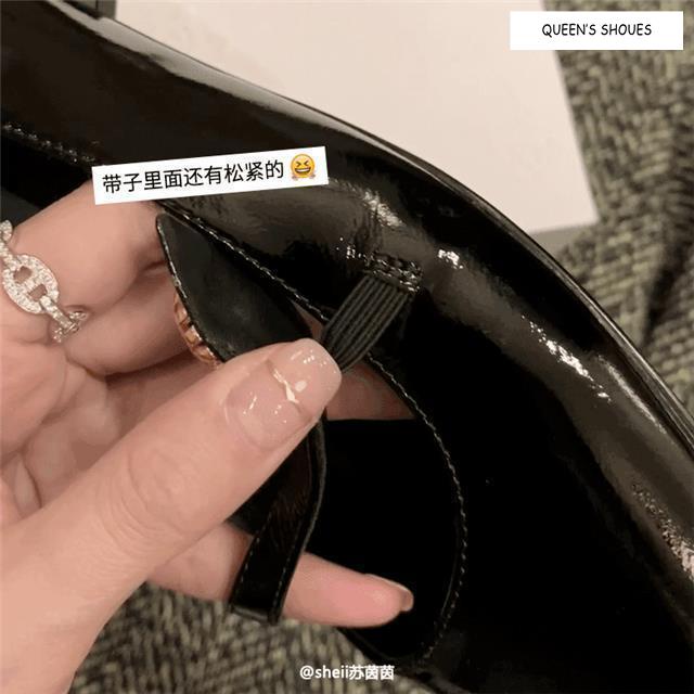 Giày Búp Bê Da Mềm Đế Dày Phối Khóa Gài Vàng Phong Cách Retro Cao Cấp