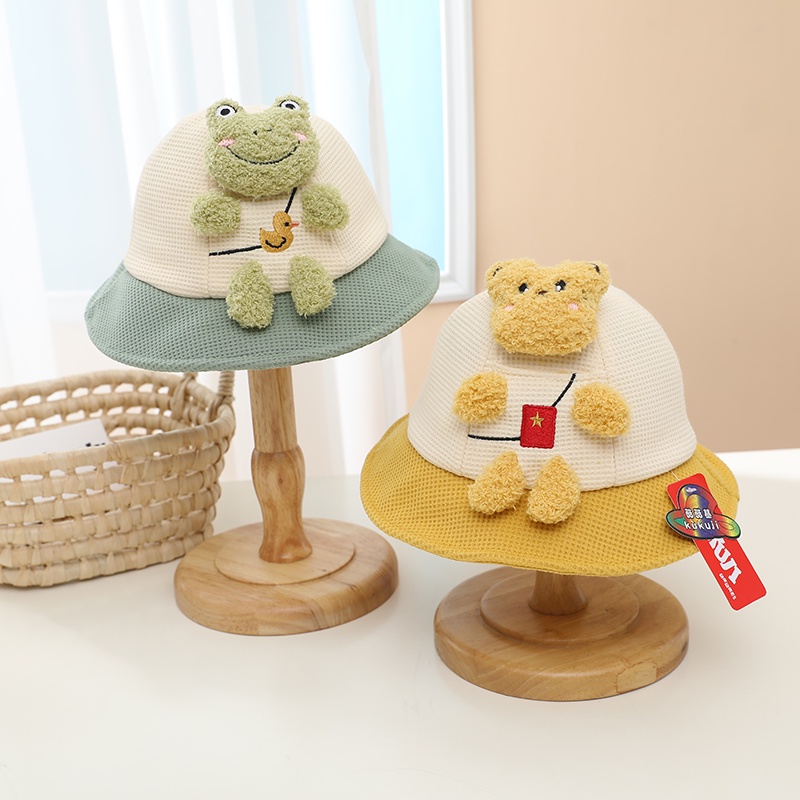 Mũ Tai Bèo Che Nắng Phối Lông Kiểu Hoạt Hình Dễ Thương Cho Bé