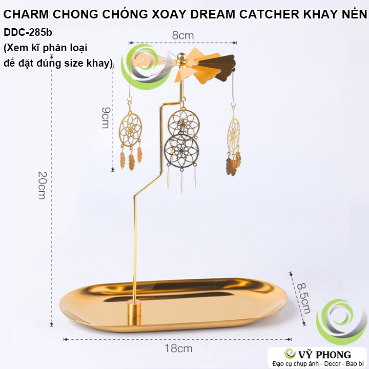 CHARM CHONG CHÓNG XOAY DREAM CATHCHER KHAY NẾN PHỤ KIỆN CHƠI NẾN DECOR TRANG TRÍ ĐẠO CỤ CHỤP SẢN PHẨM INS DDC-285