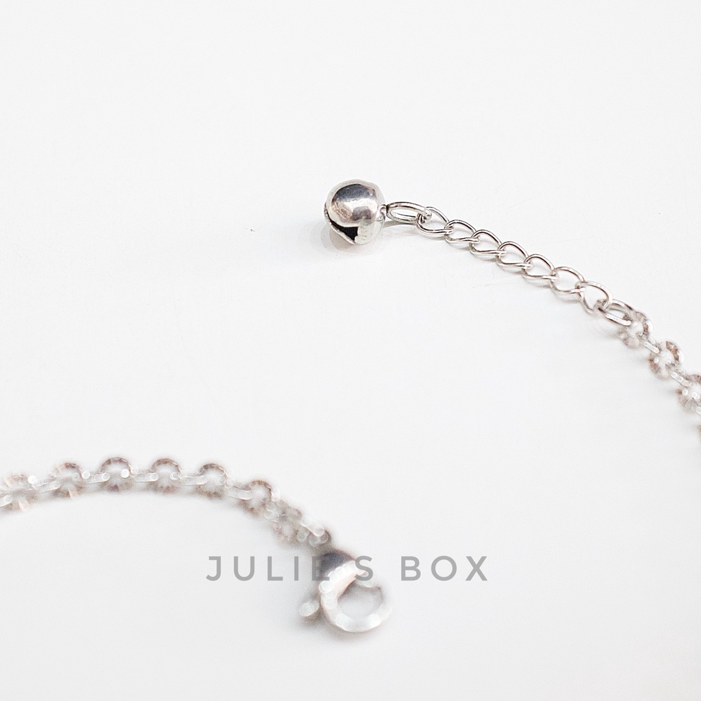 Vòng Tay Titan Unisex Xích Nhuyễn Nhỏ Basic Không Đen Không Hoen Gỉ Không Phai Màu Không Ngứa Bền julies box 66 bracelet