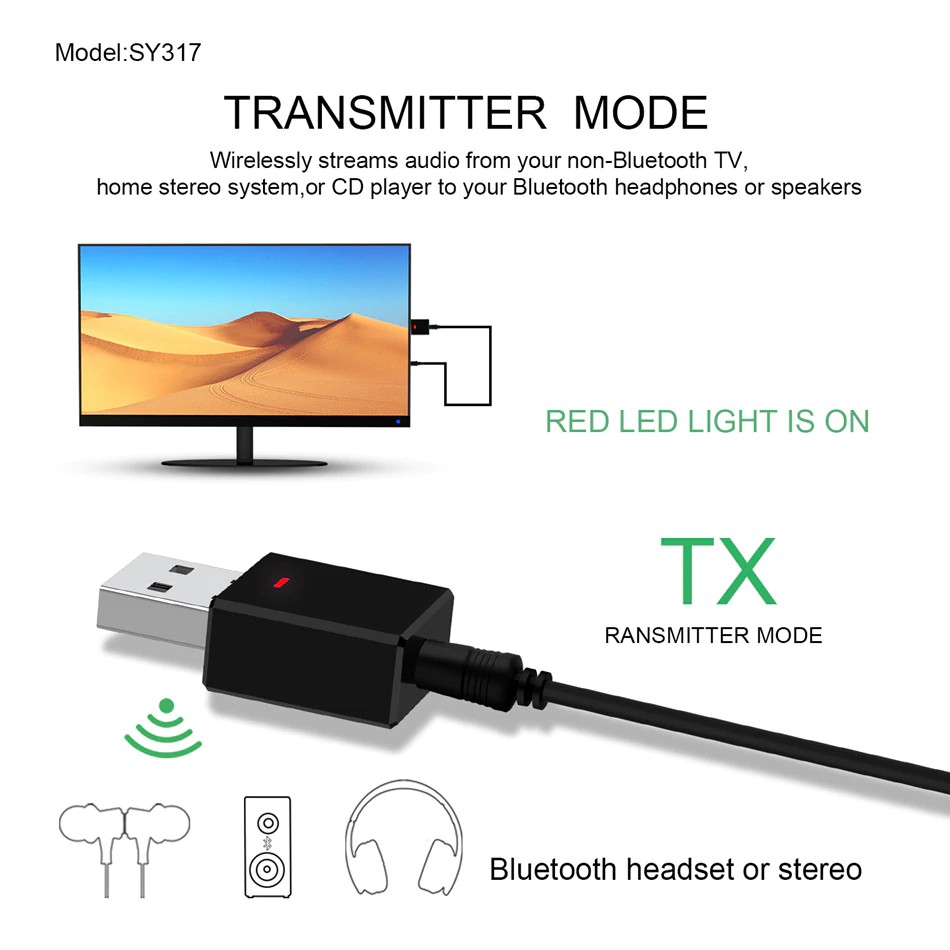 Mini Stereo Bluetooth AUX RCA USB 3.5mm Jack Audio Bluetooth 5.0 Wireless Adapter