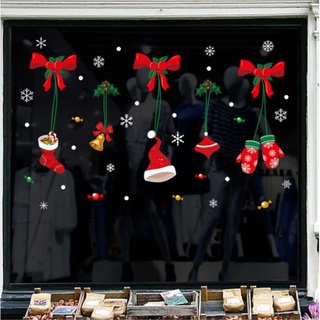 Decal Trang Trí Noel - Cherry nơ đỏ cùng phụ kiện noel