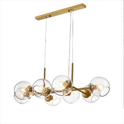Đèn thả 8 bóng thủy tinh - tặng kèm bóng led 211