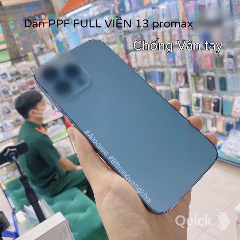 Dán PPF Nhám chống vân tay 14pro/14promax/13/13Pro/13 Promax/ 12/12Pro/12 Promax/11 promax dán mặt sau full viền