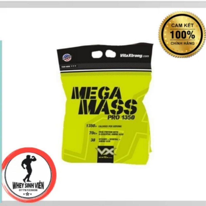 [GIÁ TỐT NHẤT ) Thực Phẩm Bổ Sung Tăng Cân và Cơ Nạc VitaXtrong Mega Mass Xtreme 1350 5.4kg TẠI WHEYSINHVIEN.COM