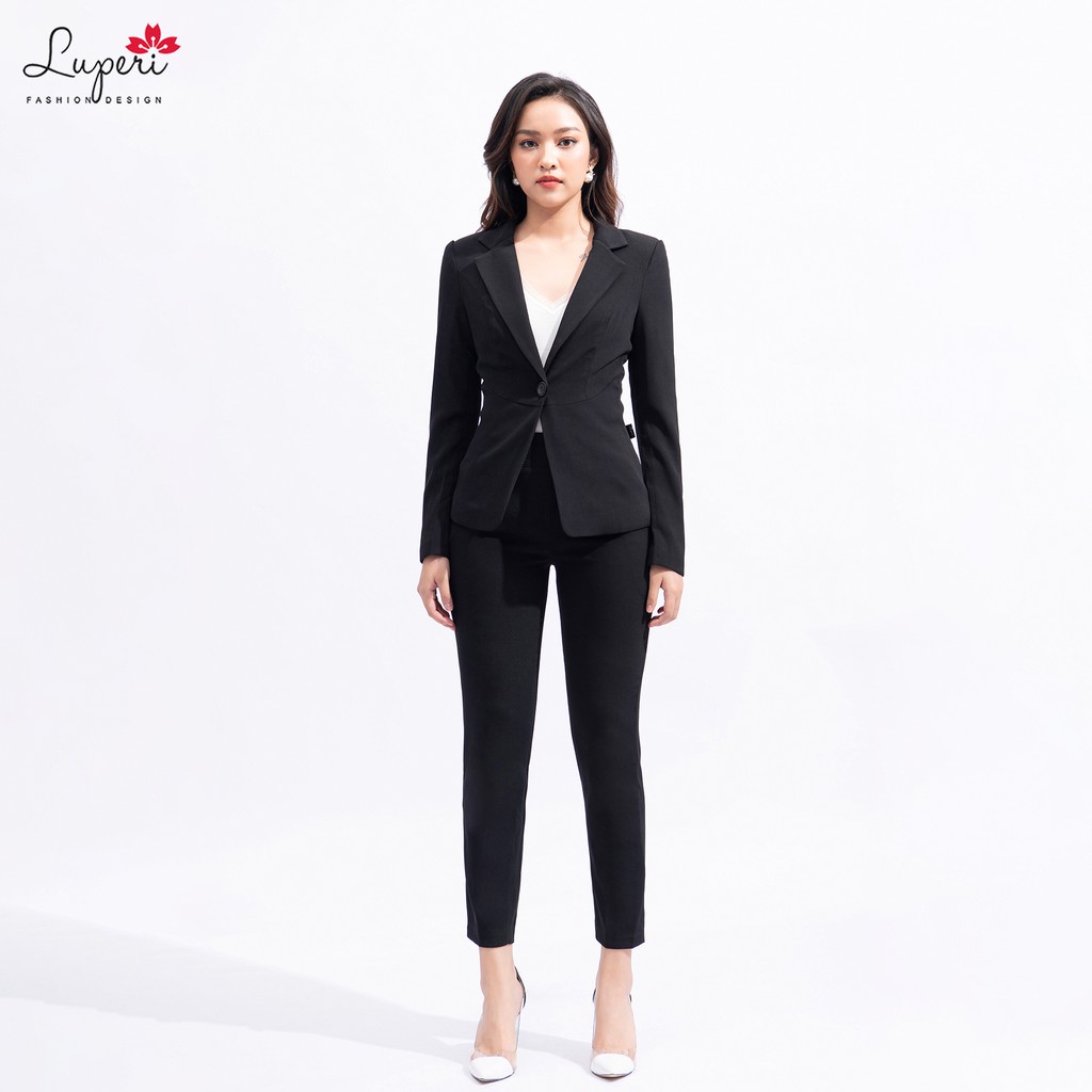 Set Vest Nữ Cổ Bẻ Ve Một Cúc LUPERI LFBV668