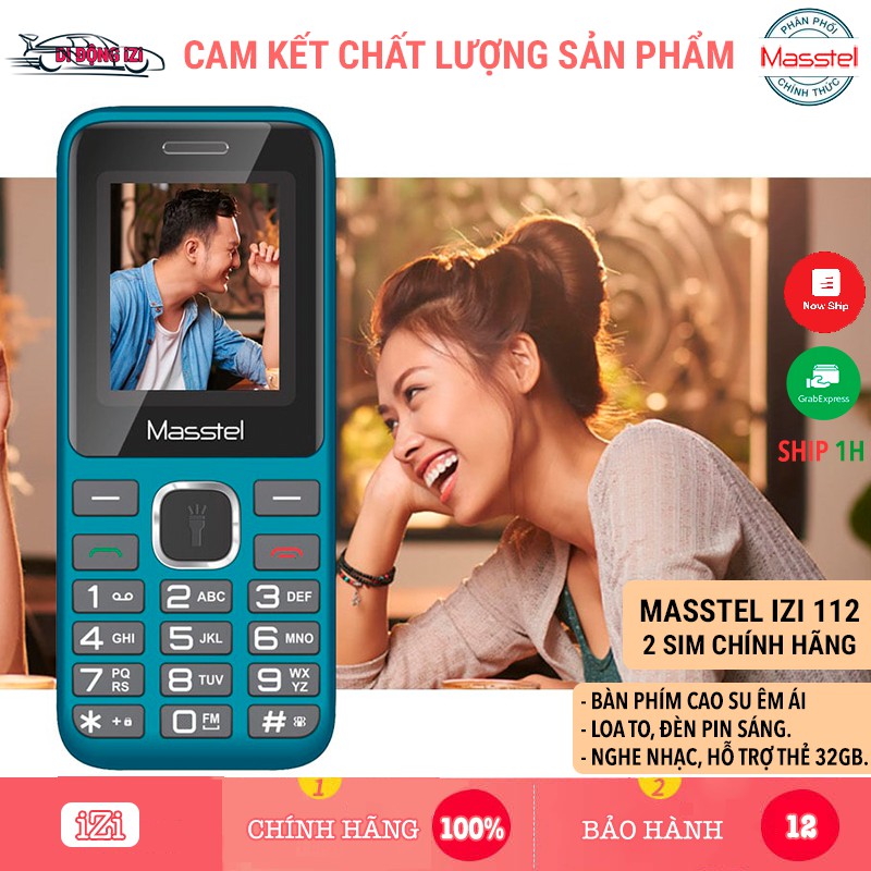 Điện Thoại Masstel iZi 112 - 2 SIM 2 Sóng, Pin Trâu, Giá Siêu Rẻ [CHÍNH HÃNG]