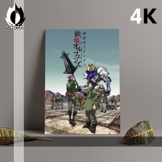 Áp phích hình Gundam Barbatos 4K khổ A3