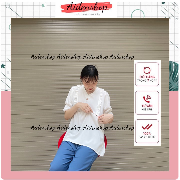 Bộ bầu thời trang sau sinh dạo phố thiết kế trẻ trung hot teen có khóa ti quần dài