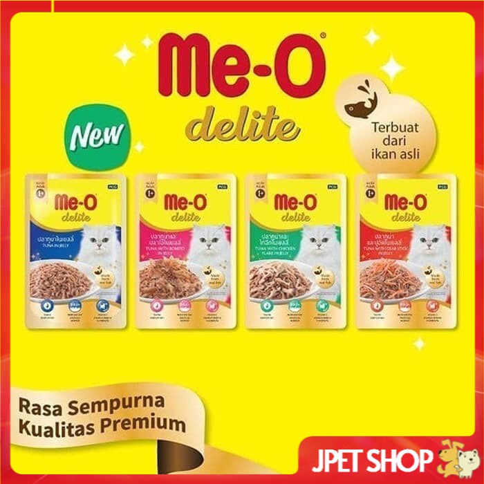 Pate Cho Mèo trưởng thành Me-O Delite Gói 70g - Jpet shop