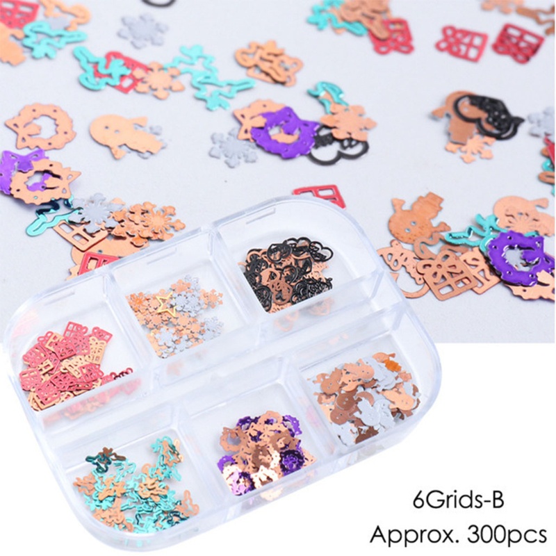 Hộp Phụ Kiện Kim Loại 3D Hình Bốt Giáng Sinh Trang Trí Móng Tay