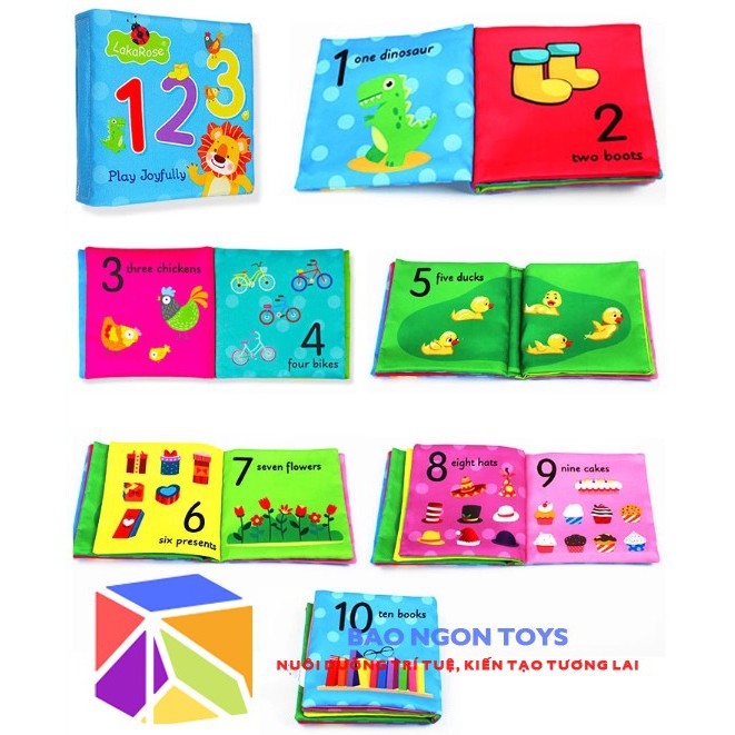 SÁCH VẢI TIẾNG ANH LAKAROSE NHIỀU CHỦ ĐỀ - QUYỂN TỪ ĐIỂN ĐẦU TIÊN CHO BÉ - BAO NGON TOYS