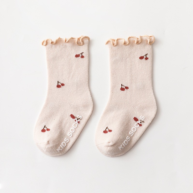 Vớ Cotton Chống Trượt Thời Trang Xuân Thu Cho Bé Gái 0-5 Tuổi 0657