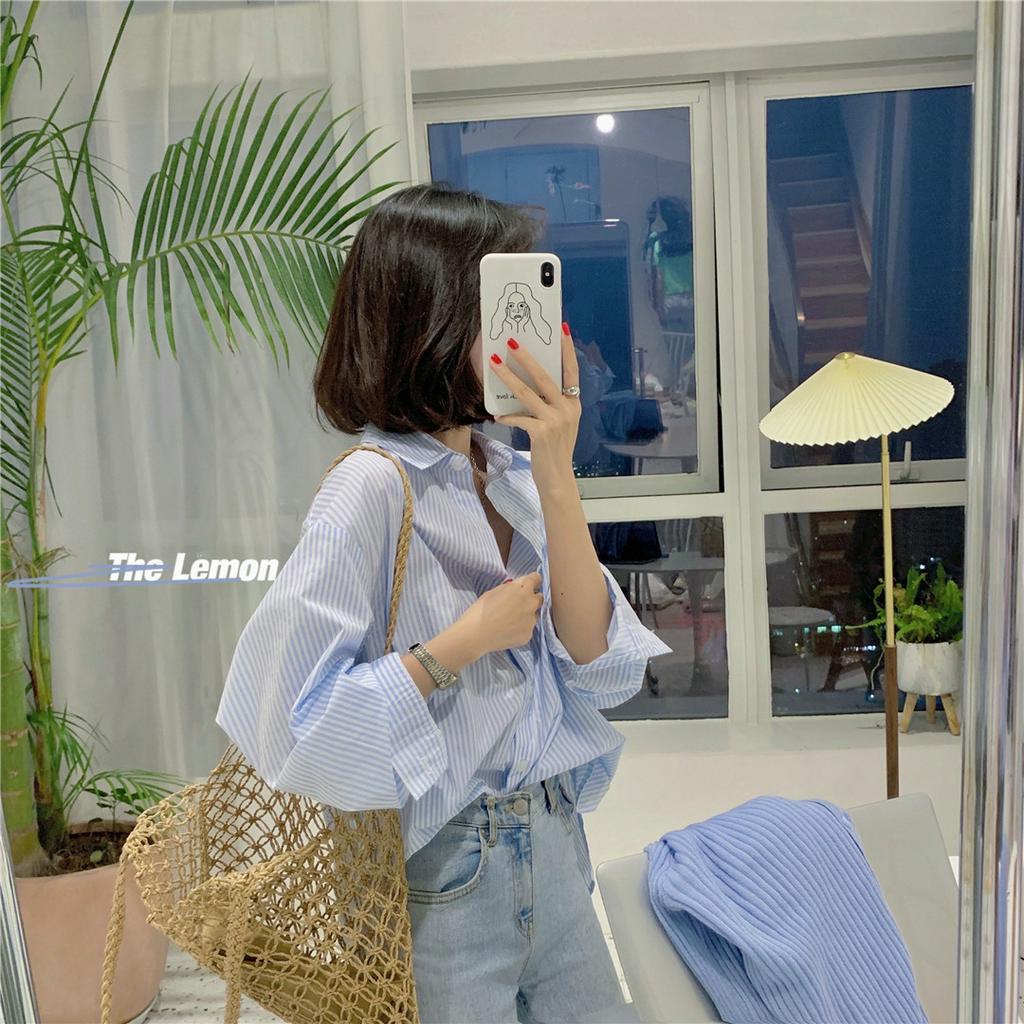 Áo Sơ Mi Nữ Dài Tay Cổ Bẻ Thời Trang Hàn