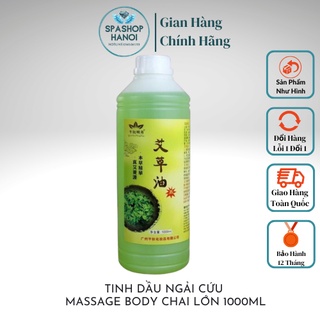 Tinh dầu ngải cứu massage body chai lớn 1000ml dung SPA Thẩm Mỹ Viện