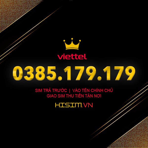 Sim TAXI VIP Viettel 0385.179.179 trả trước
