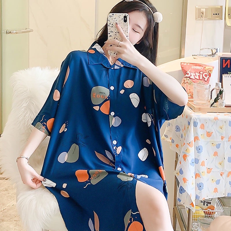 (Sẵn) Váy sơ mi lanh mềm mịn, nhẹ mát, nhiều hoạ tiết