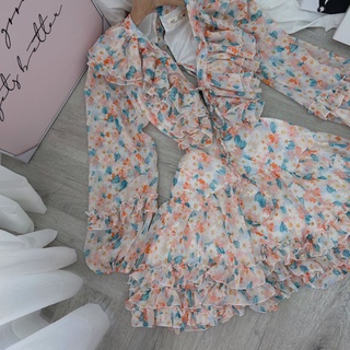 ĐẦM HOA BÈO CUTOUT LƯNG
