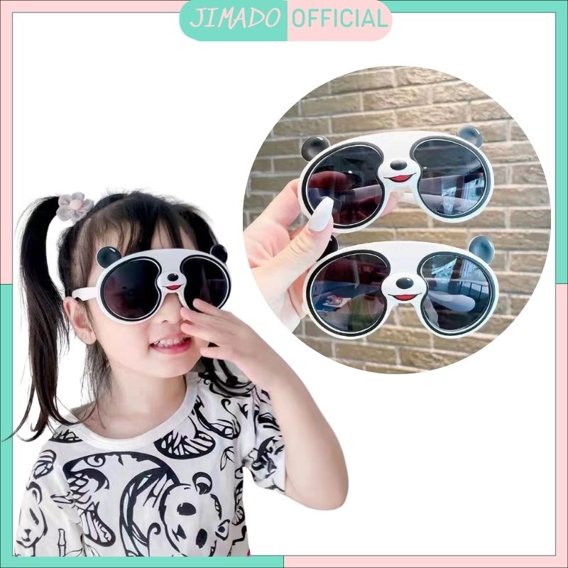 Kính mát cho bé chống tia UV phân cực silicon hình gấu trúc JIMADO P.250